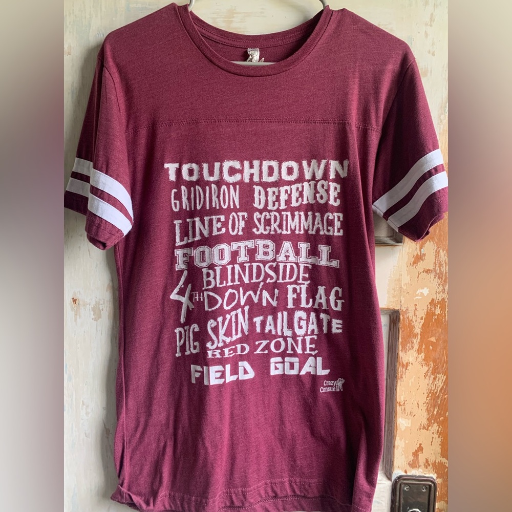 Maroon Football Tee